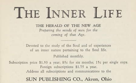 The Inner Life Magazine Jospeh S. Benner